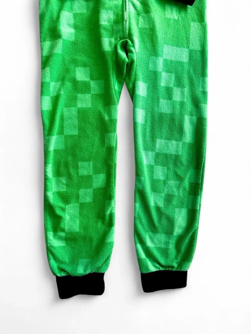 Lightweight fleece Minecraft Creeper Onesie hoodie pajamas